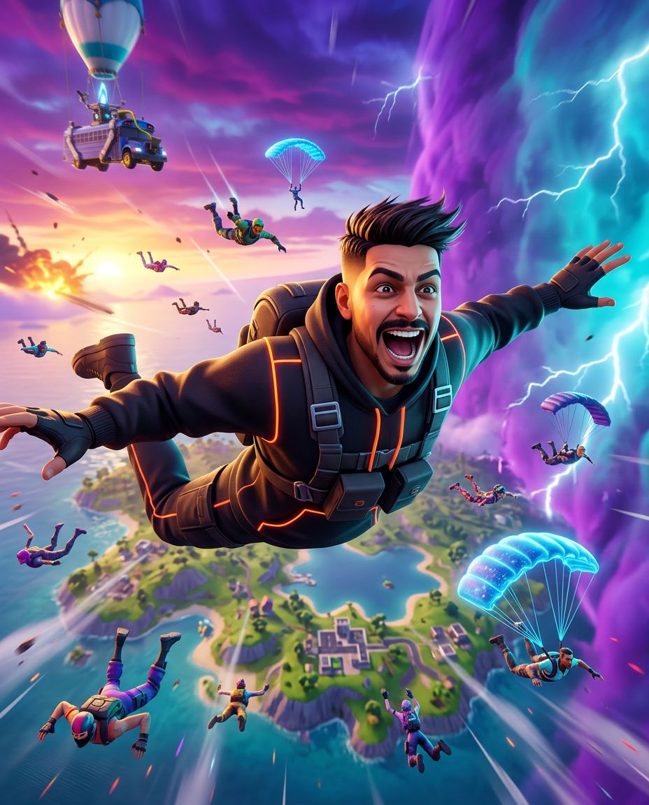 Fortnite — Queda skydive
